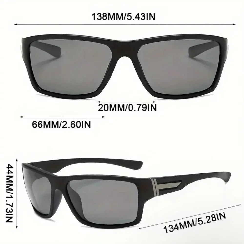 Polarized Sunglasses Men Outdoor Sports Driving Fishing Trendy Shade Wrap Around